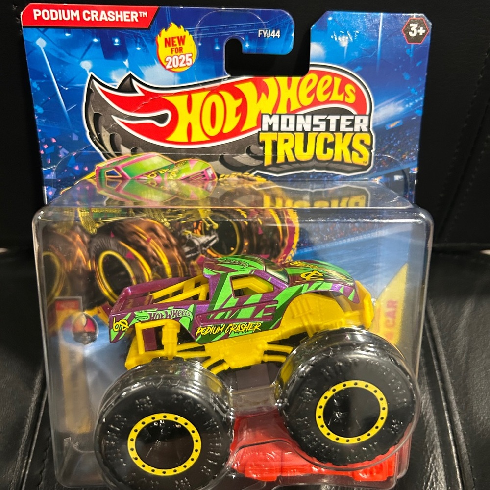Monster Trucks Podium Crasher - Vibrant Yellow and Green